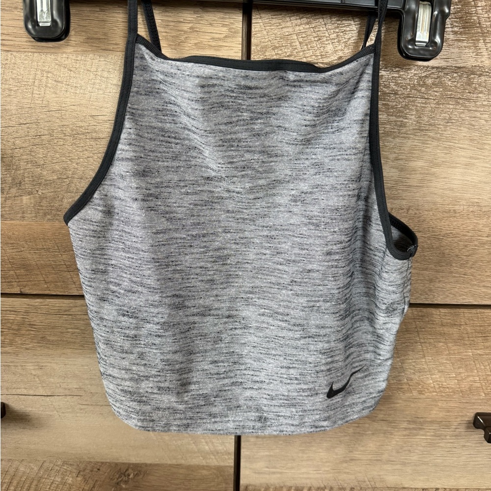Gray Nike Cropped Tank Top